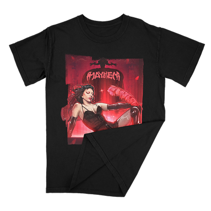 Lady Gaga Mayhem Ball graphic t-shirt folded view